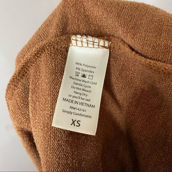 Lularoe Womens Brown Duster Cardigan Size XS Long Sleeve Pockets Open Front - Picture 4 of 5